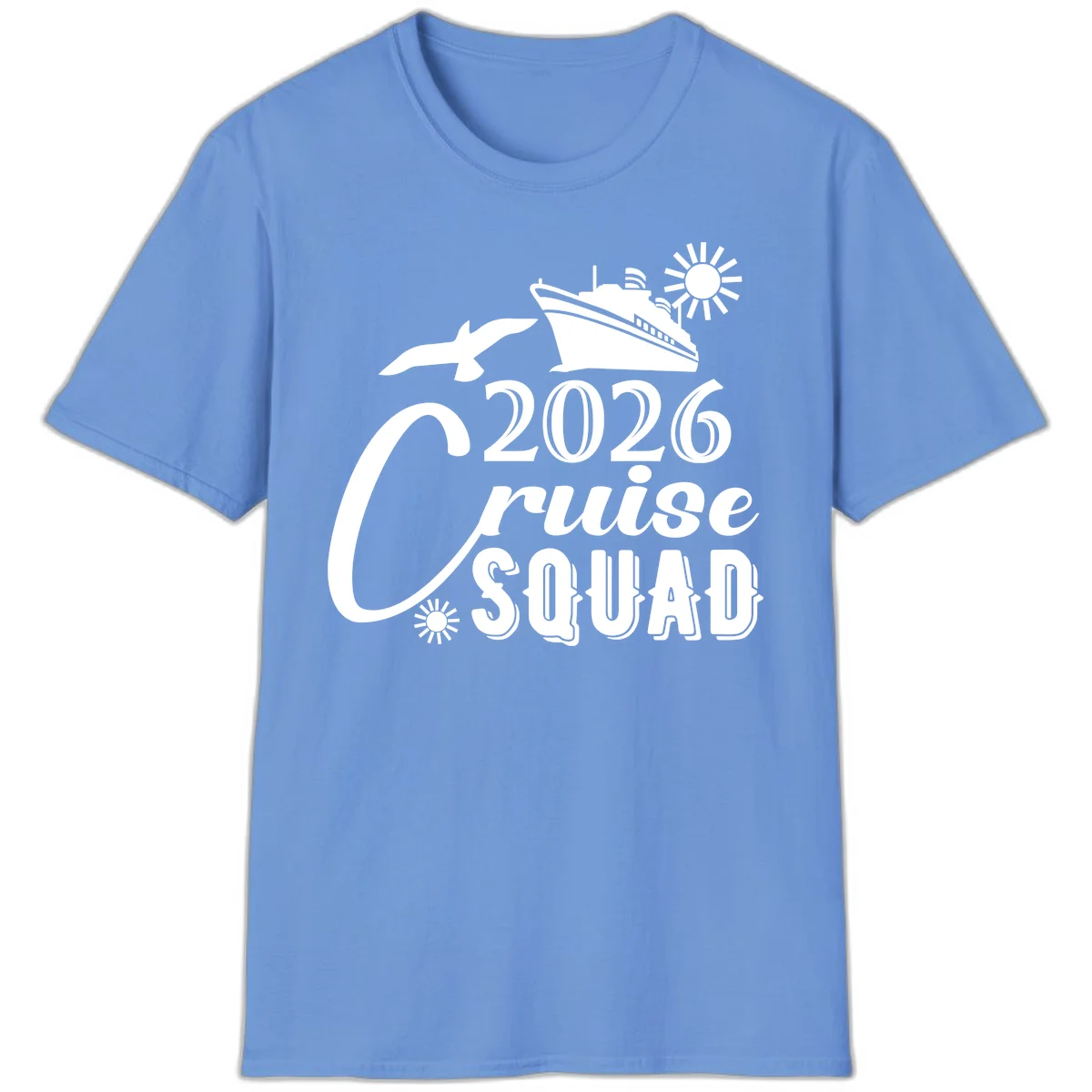2026 Cruise Squad T-Shirt in Carolina Blue