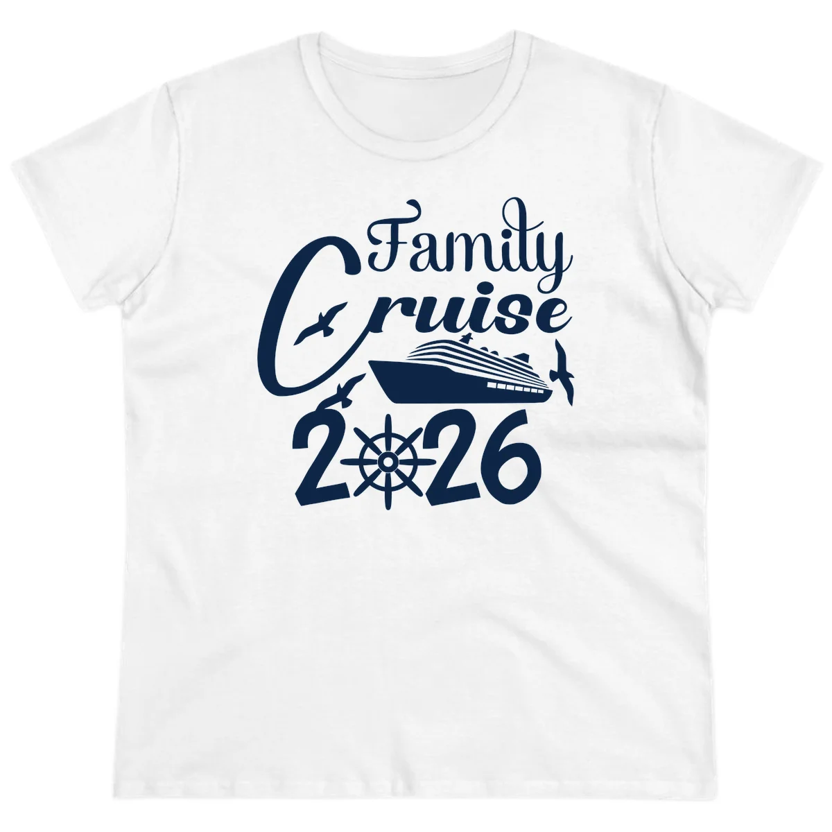 Family Cruise 2026 Ladies Tee in White