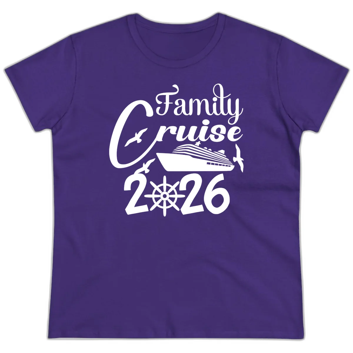Family Cruise 2026 Ladies Tee in Purple