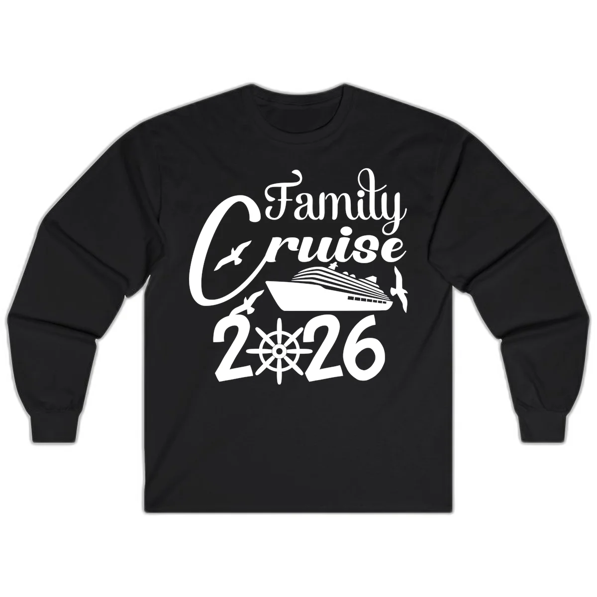 Family Cruise 2026 Long Sleeve in Black
