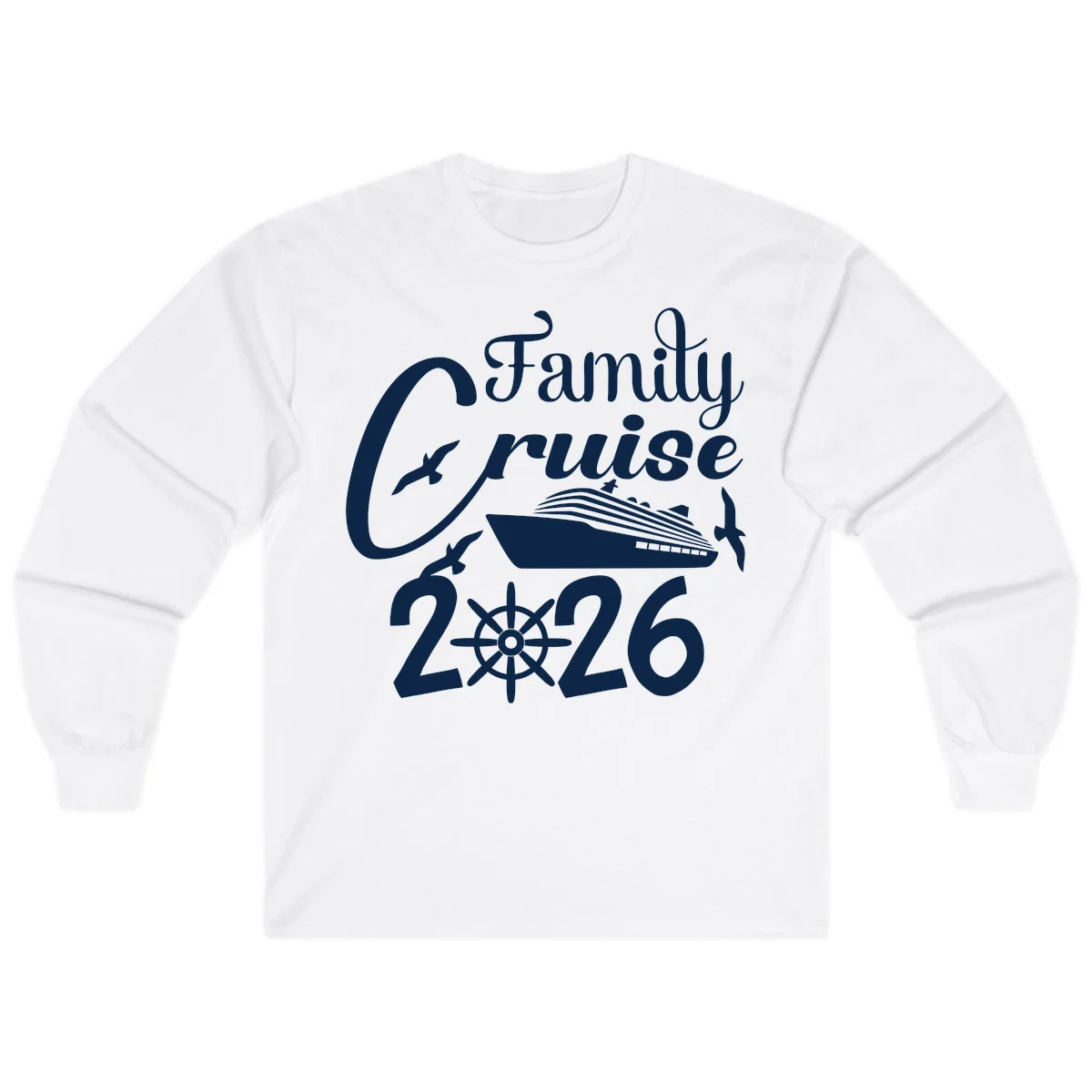 Family Cruise 2026 Long Sleeve in White