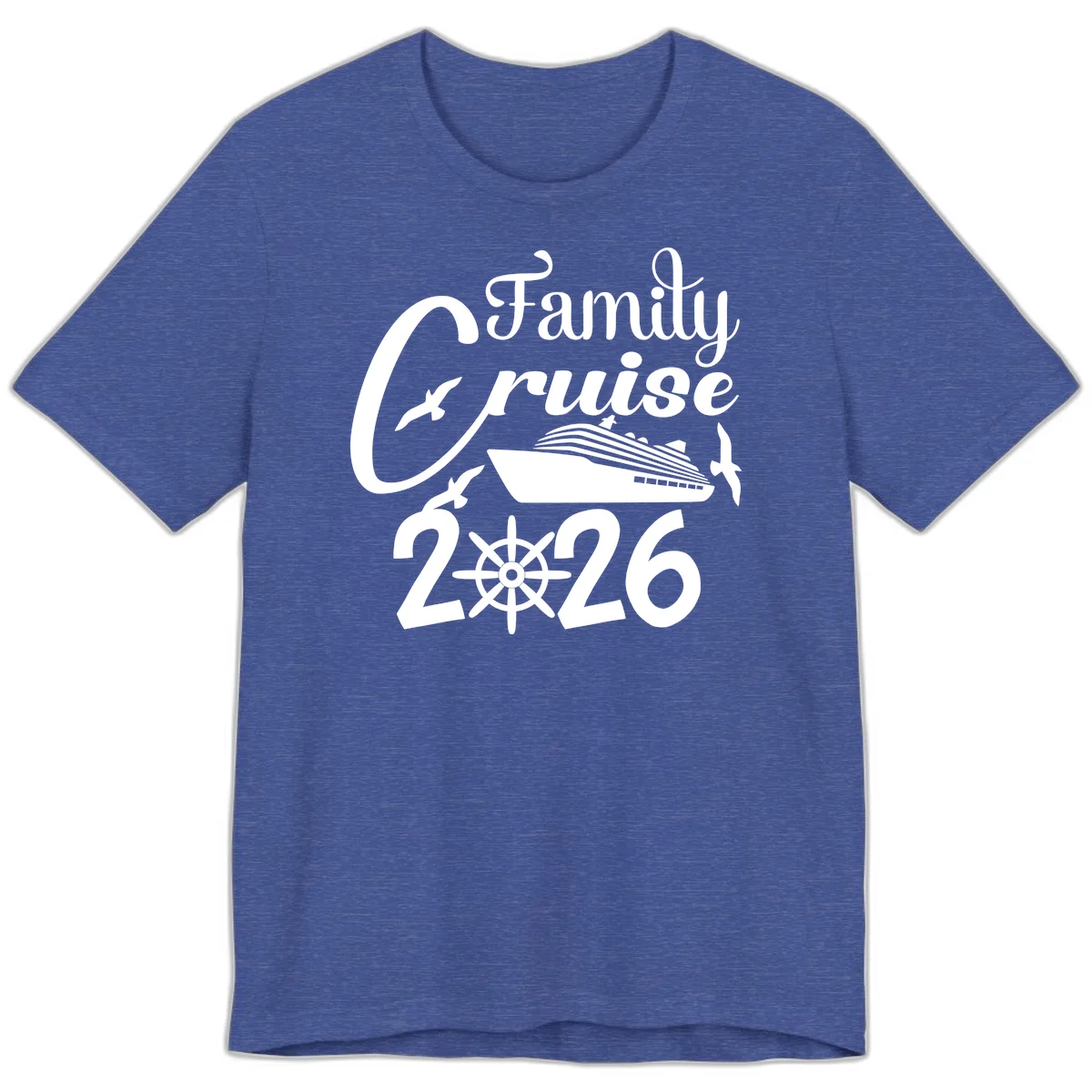 Family Cruise 2026 Premium T-Shirt in Heather True Royal