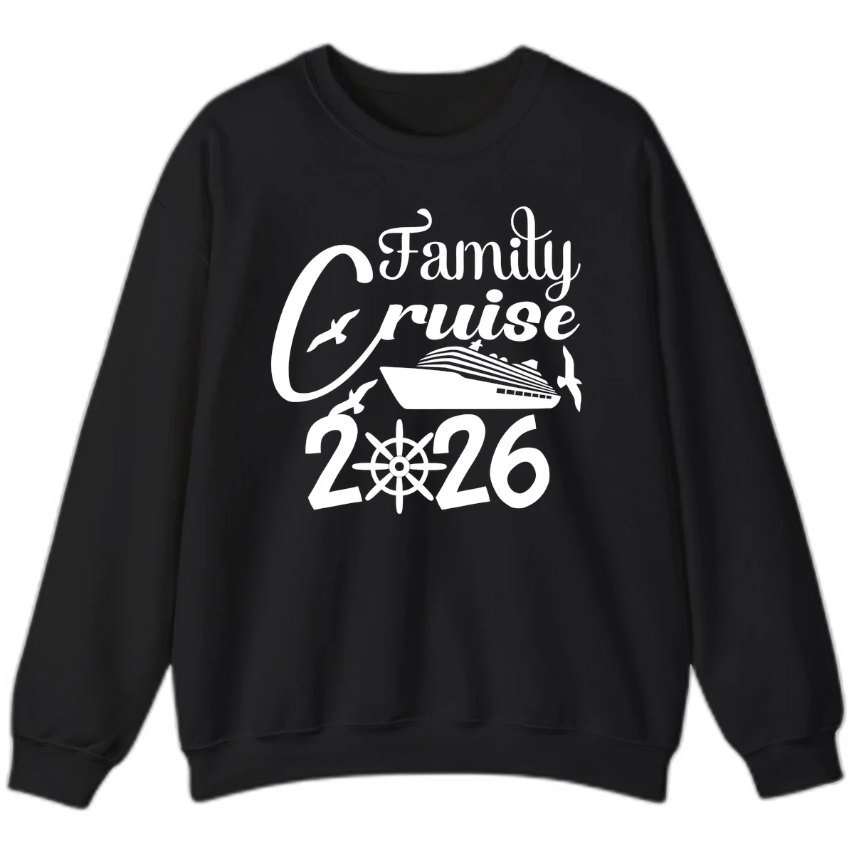 Family Cruise 2026 Sweatshirt in Black