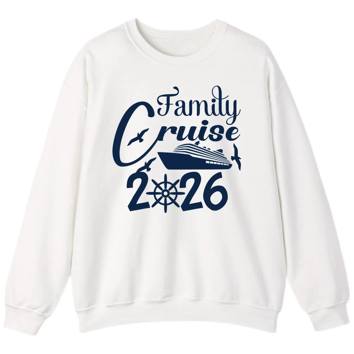 Family Cruise 2026 Sweatshirt in White
