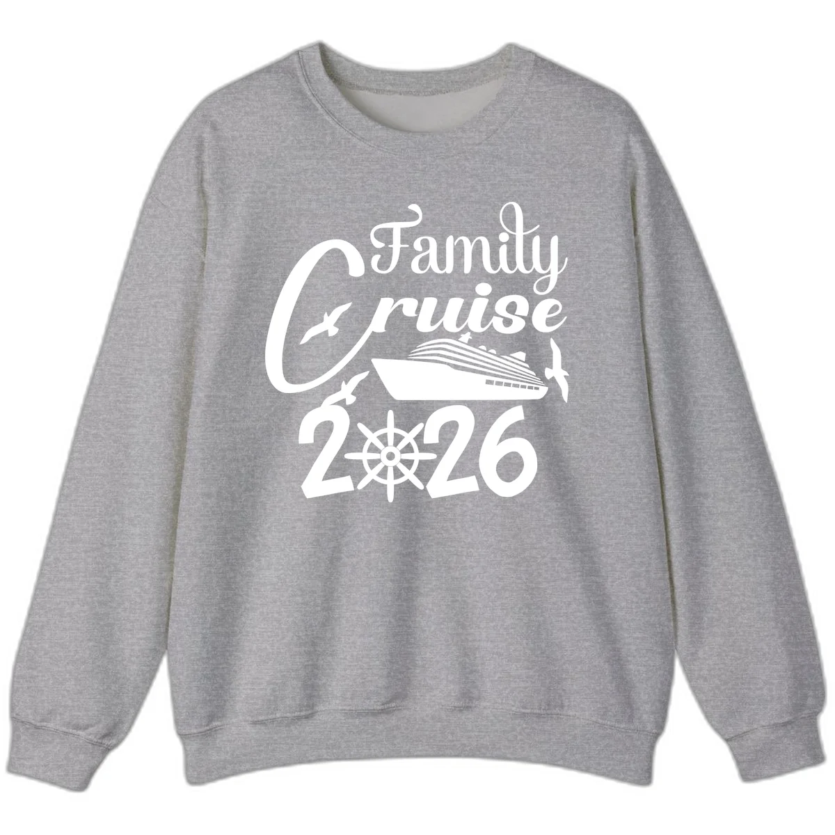 Family Cruise 2026 Sweatshirt in Sport Grey