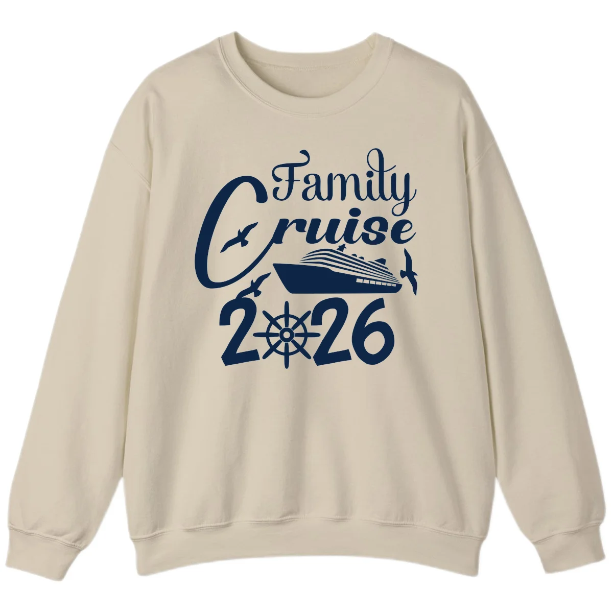 Family Cruise 2026 Sweatshirt in Sand