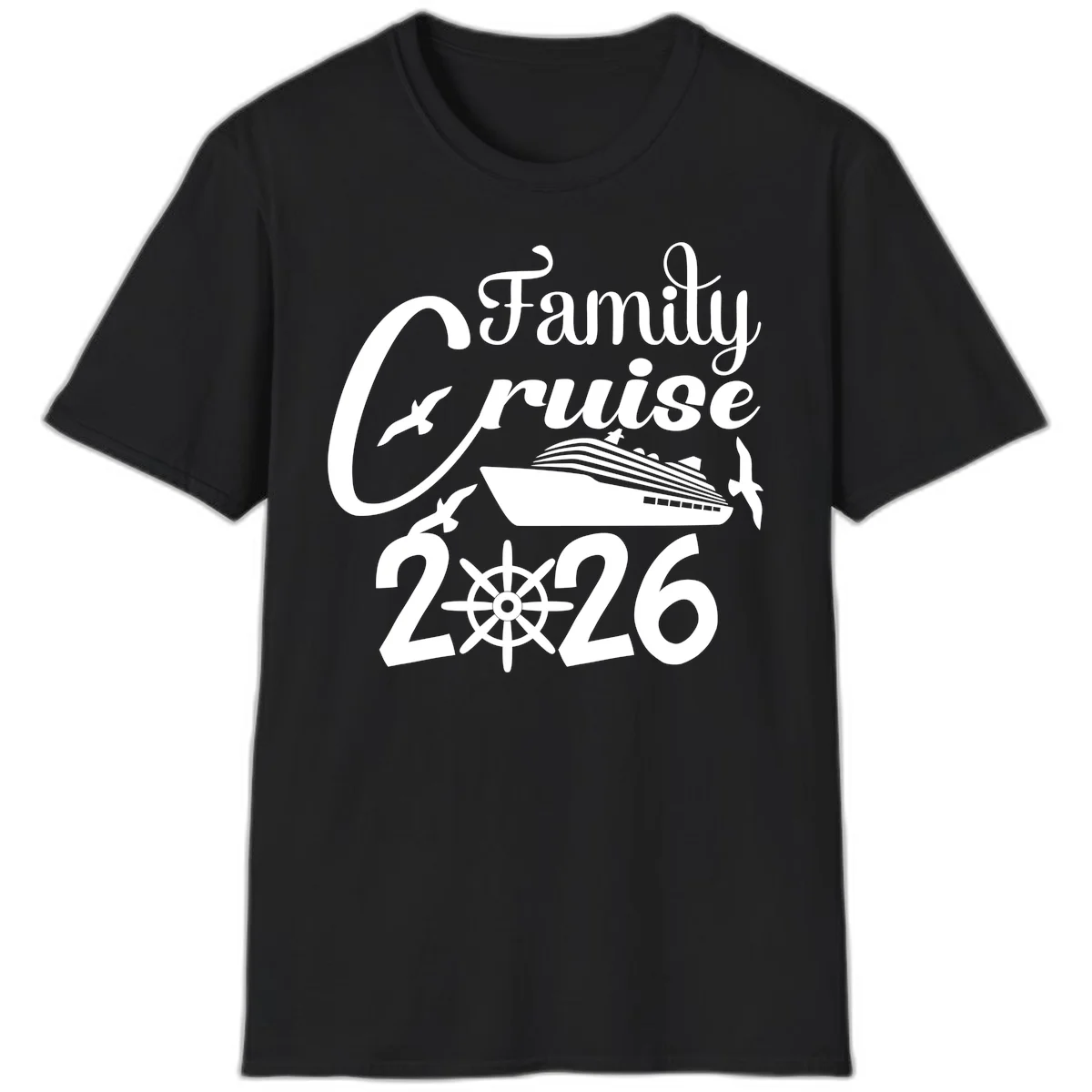 Family Cruise 2026 T-Shirt in Black