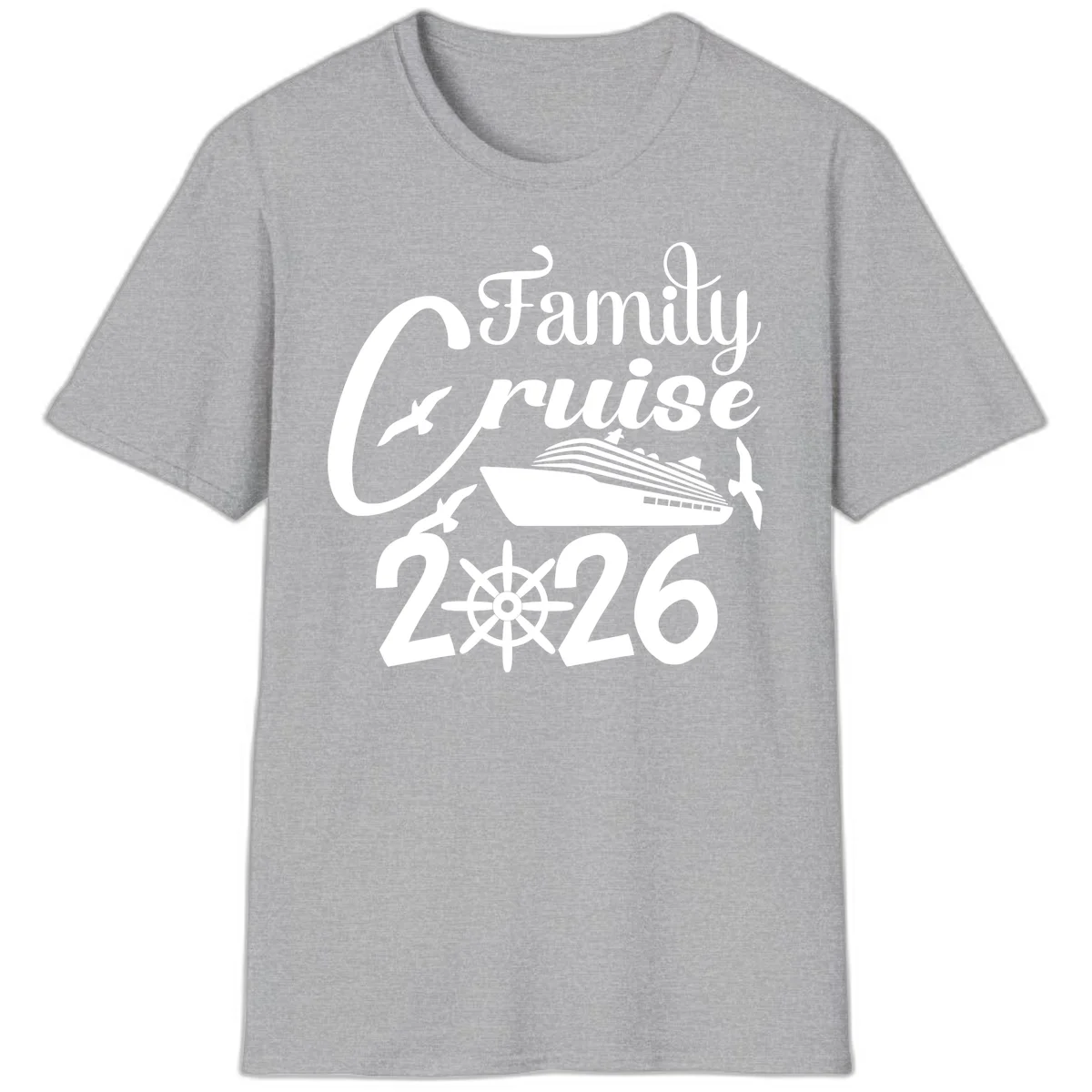 Family Cruise 2026 T-Shirt in Sport Grey