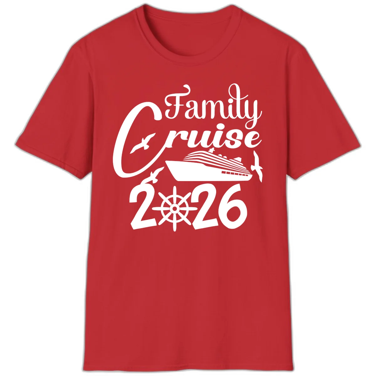 Family Cruise 2026 T-Shirt in Red