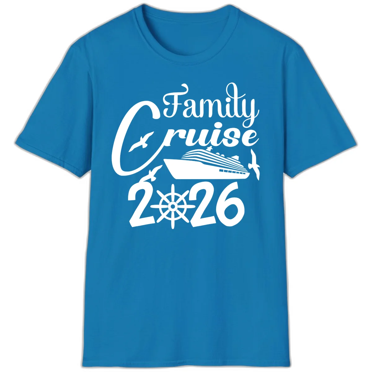 Family Cruise 2026 T-Shirt in Sapphire