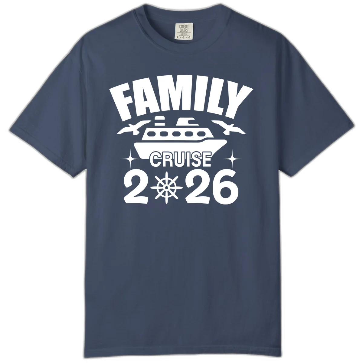 Family Cruise 2026 Comfort Color T-Shirt in Midnight