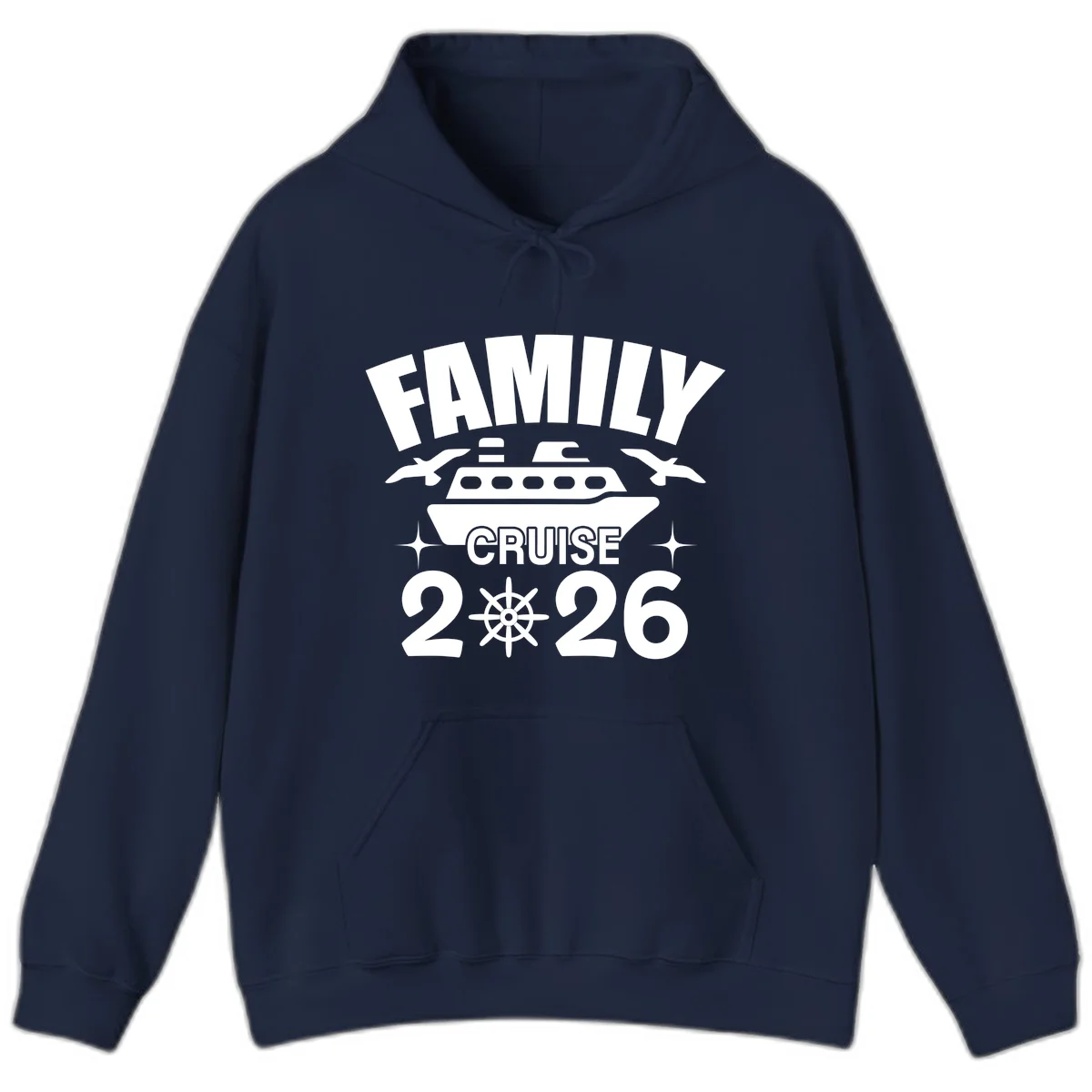 Family Cruise 2026 Matching Vacation Hoodie in Navy
