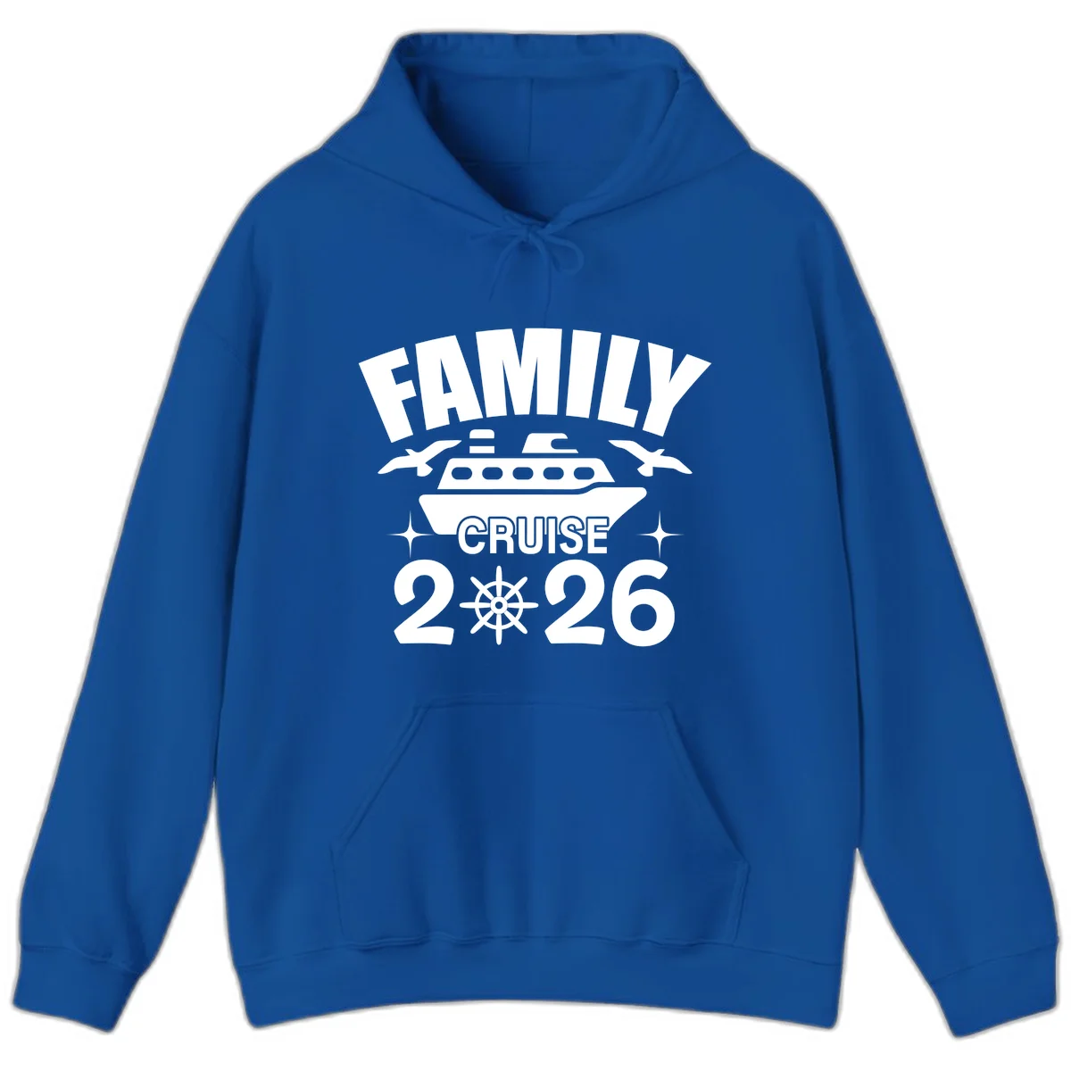 Family Cruise 2026 Matching Vacation Hoodie in Royal