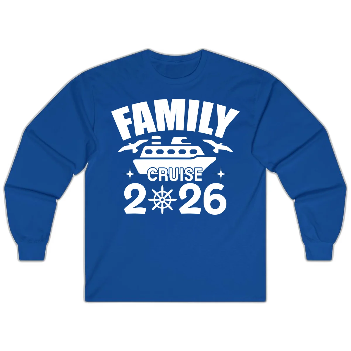 Family Cruise 2026 Long Sleeve T-Shirt in Royal