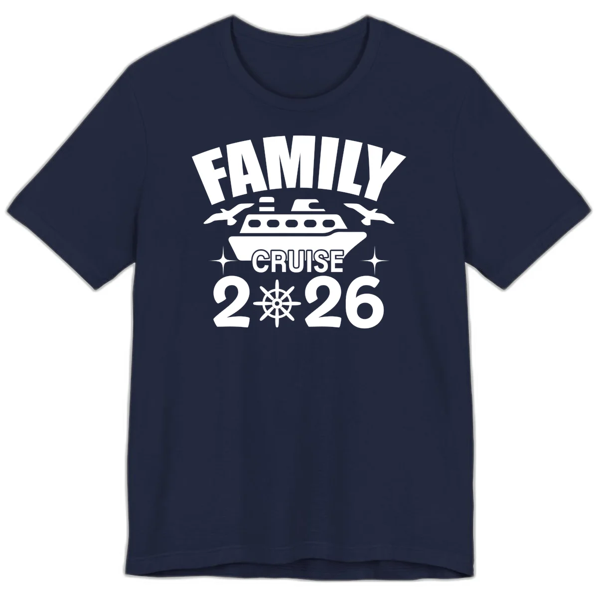 Family Cruise 2026 Nautical Group Premium T-Shirt in Navy