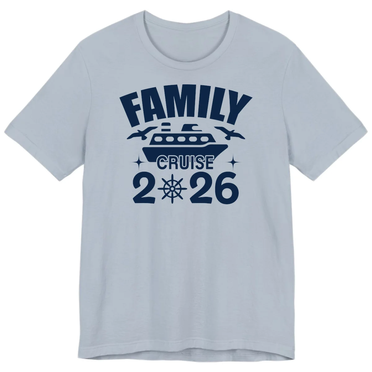 Family Cruise 2026 Nautical Group Premium T-Shirt in Light Blue