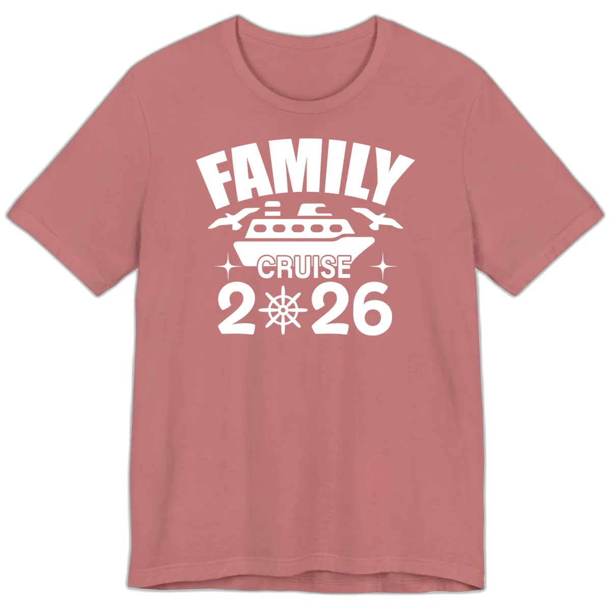 Family Cruise 2026 Nautical Group Premium T-Shirt in Mauve