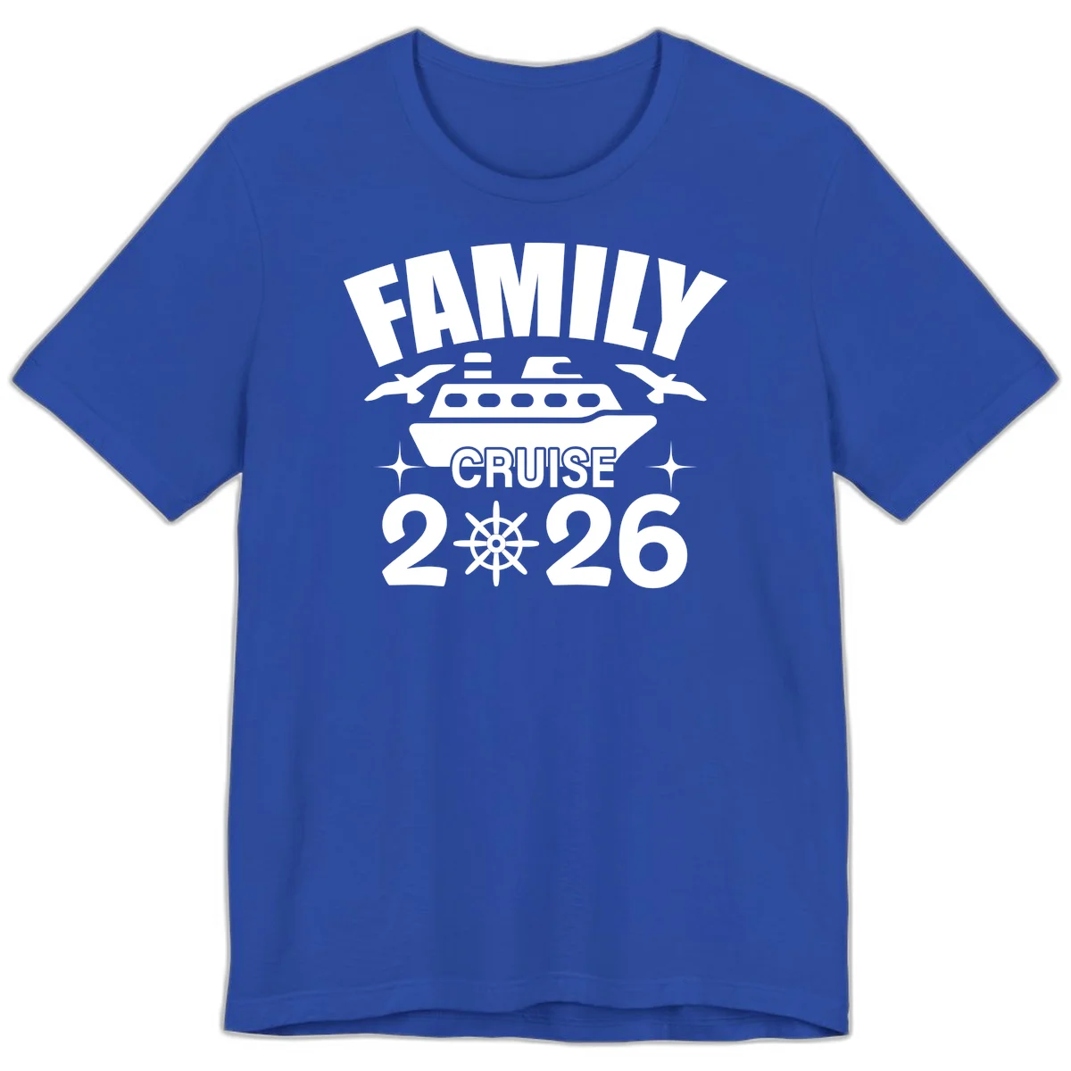 Family Cruise 2026 Nautical Group Premium T-Shirt in True Royal