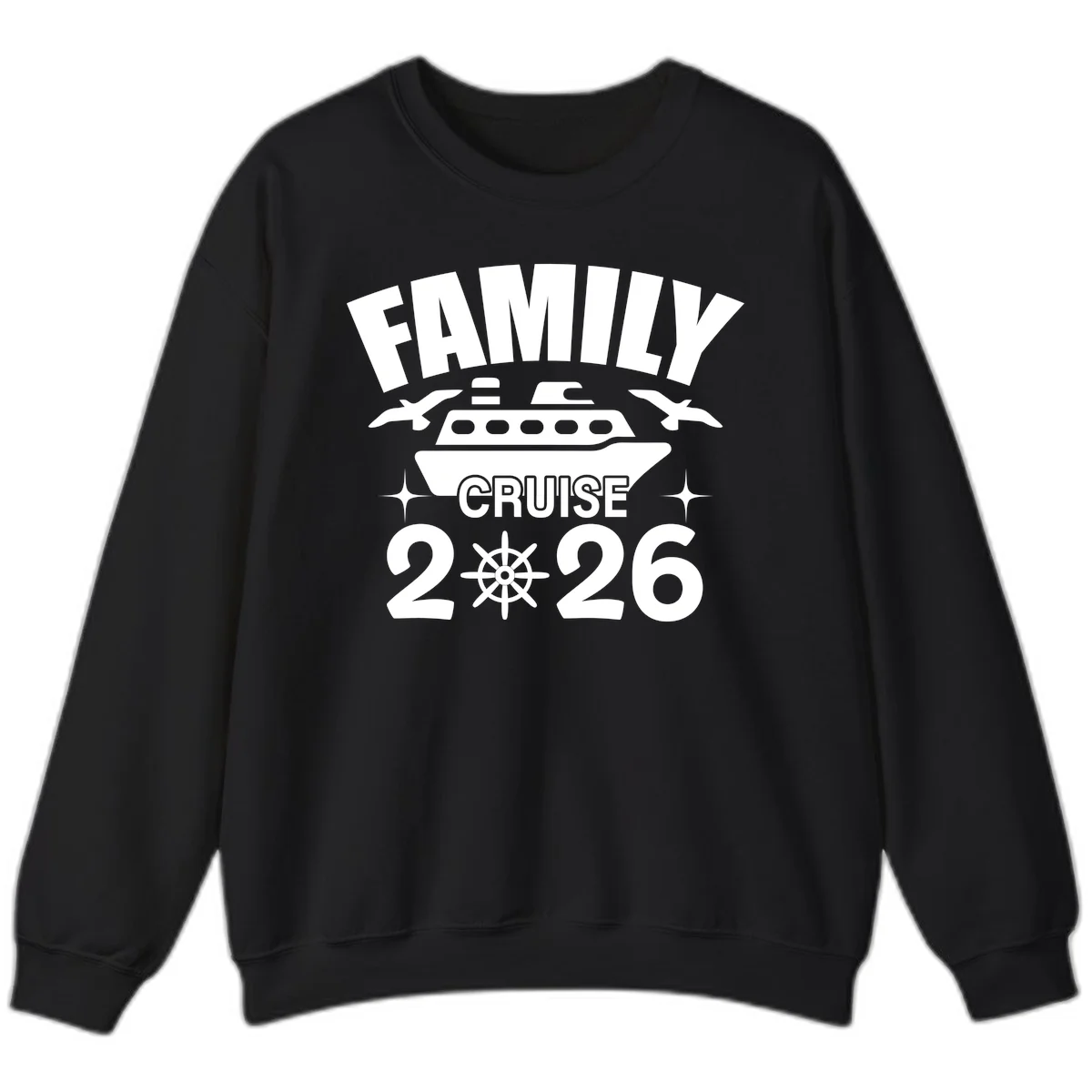 Family Cruise 2026 Matching Vacation Sweatshirt in Black