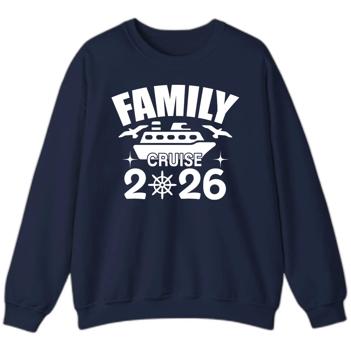 Family Cruise 2026 Matching Vacation Sweatshirt in Navy