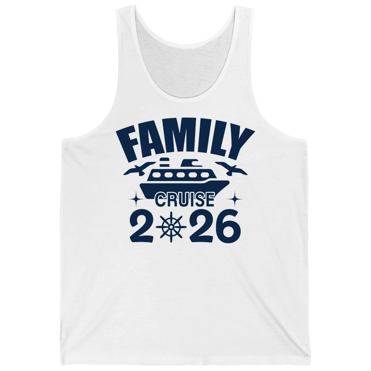 Family Cruise 2026 Matching Vacation Tank Top in White