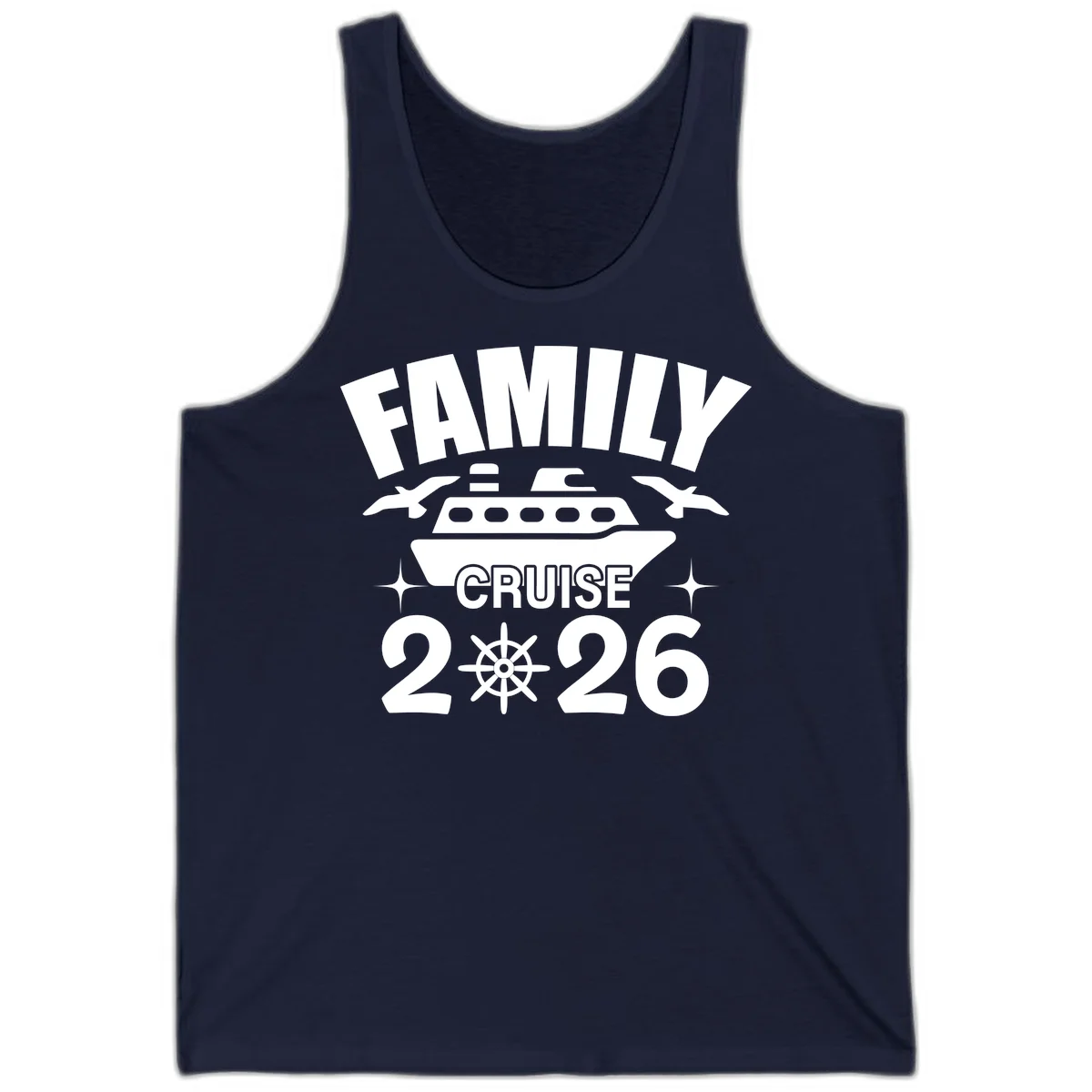 Family Cruise 2026 Matching Vacation Tank Top in Navy