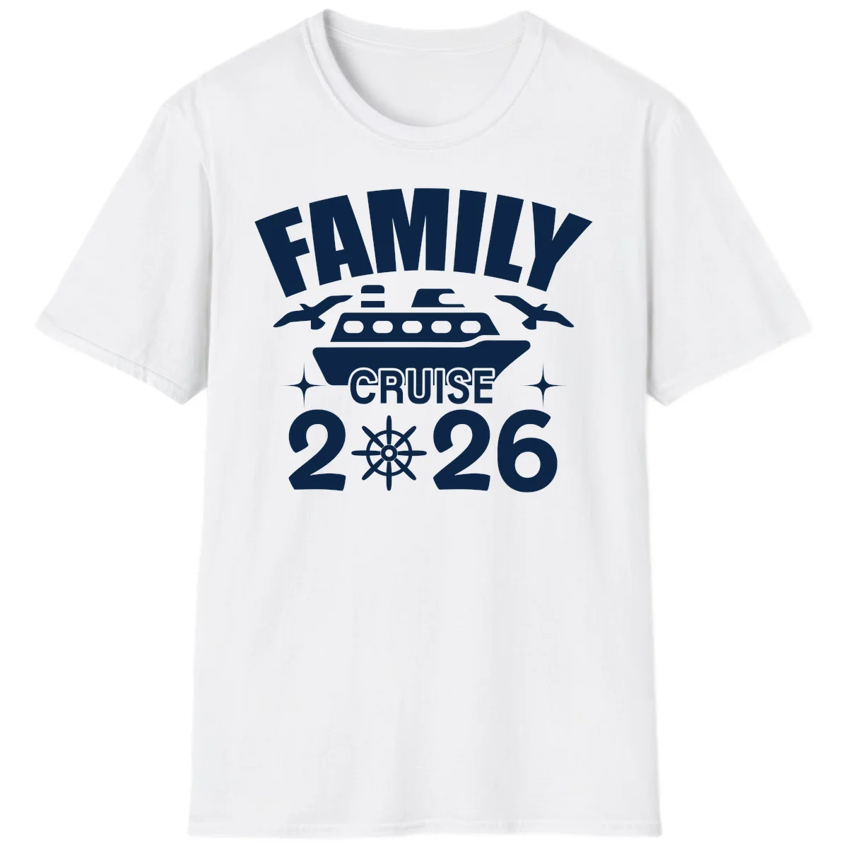 Family Cruise 2026 Matching Vacation T-Shirt in White