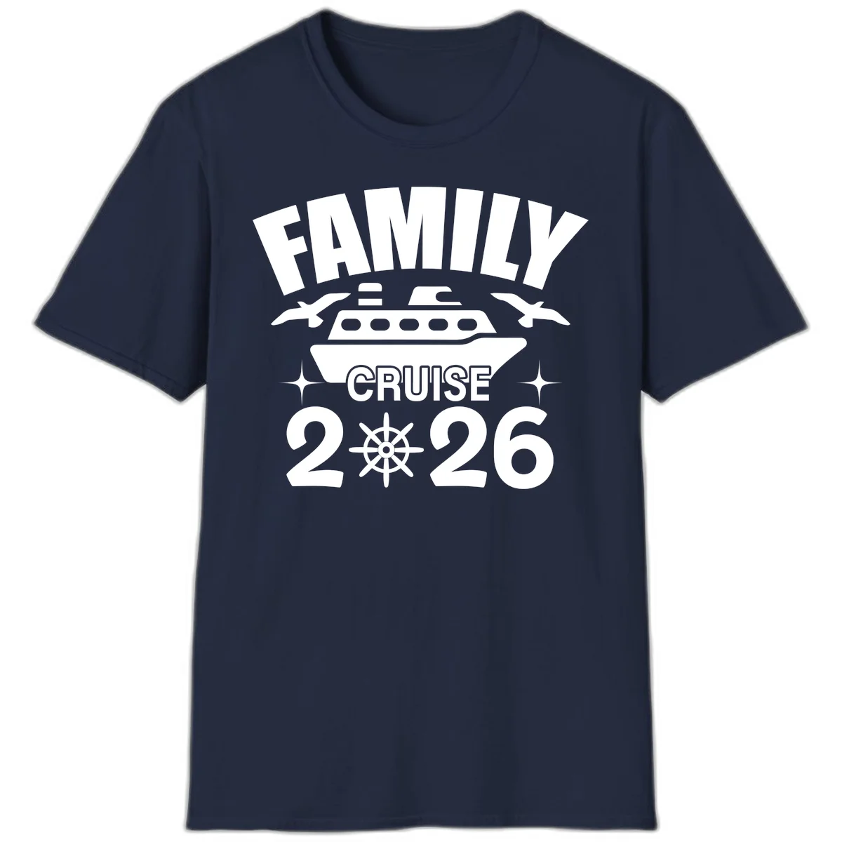 Family Cruise 2026 Matching Vacation T-Shirt in Navy