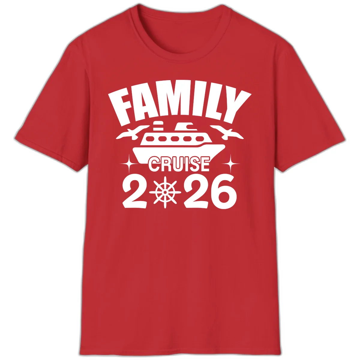 Family Cruise 2026 Matching Vacation T-Shirt in Red