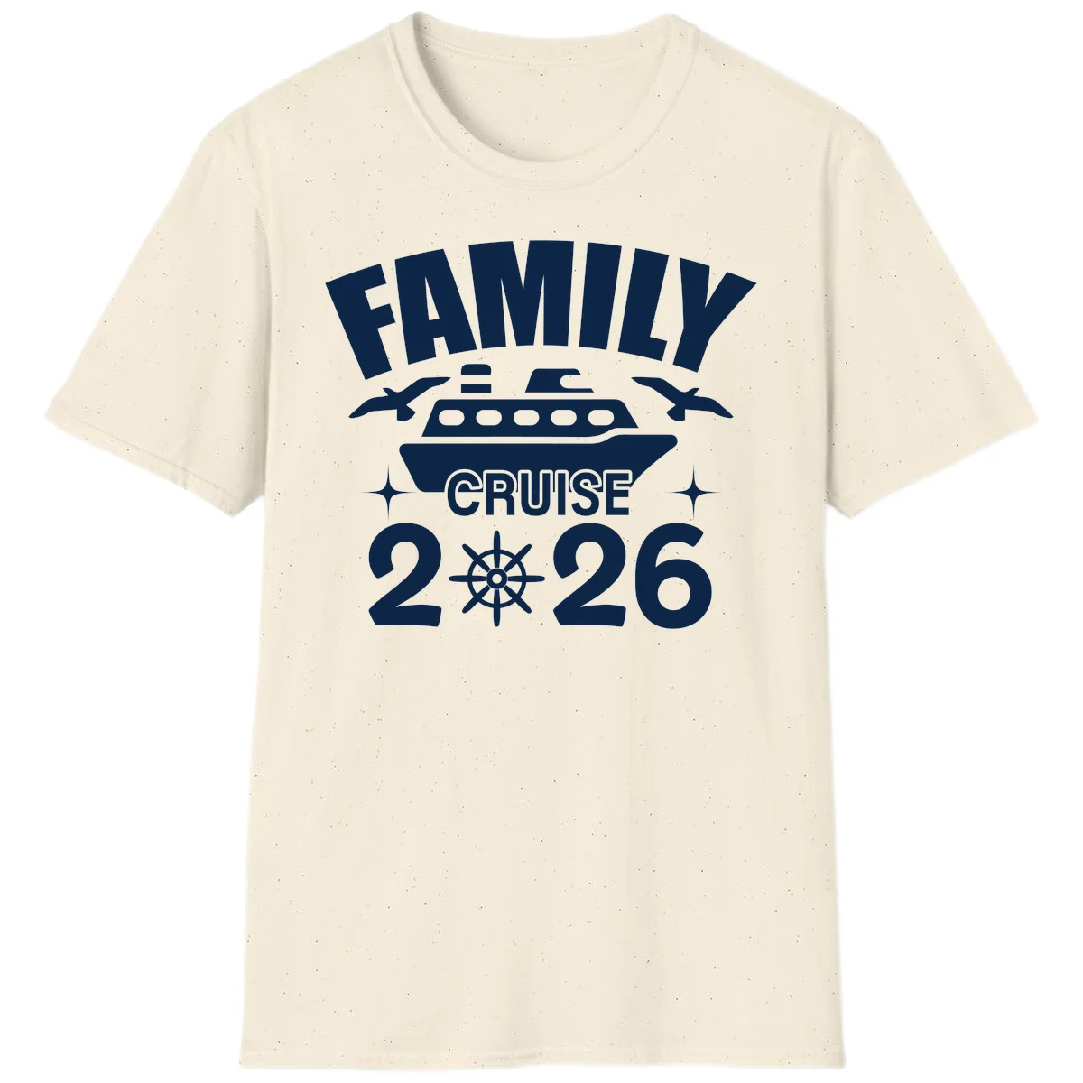Family Cruise 2026 Matching Vacation T-Shirt in Natural