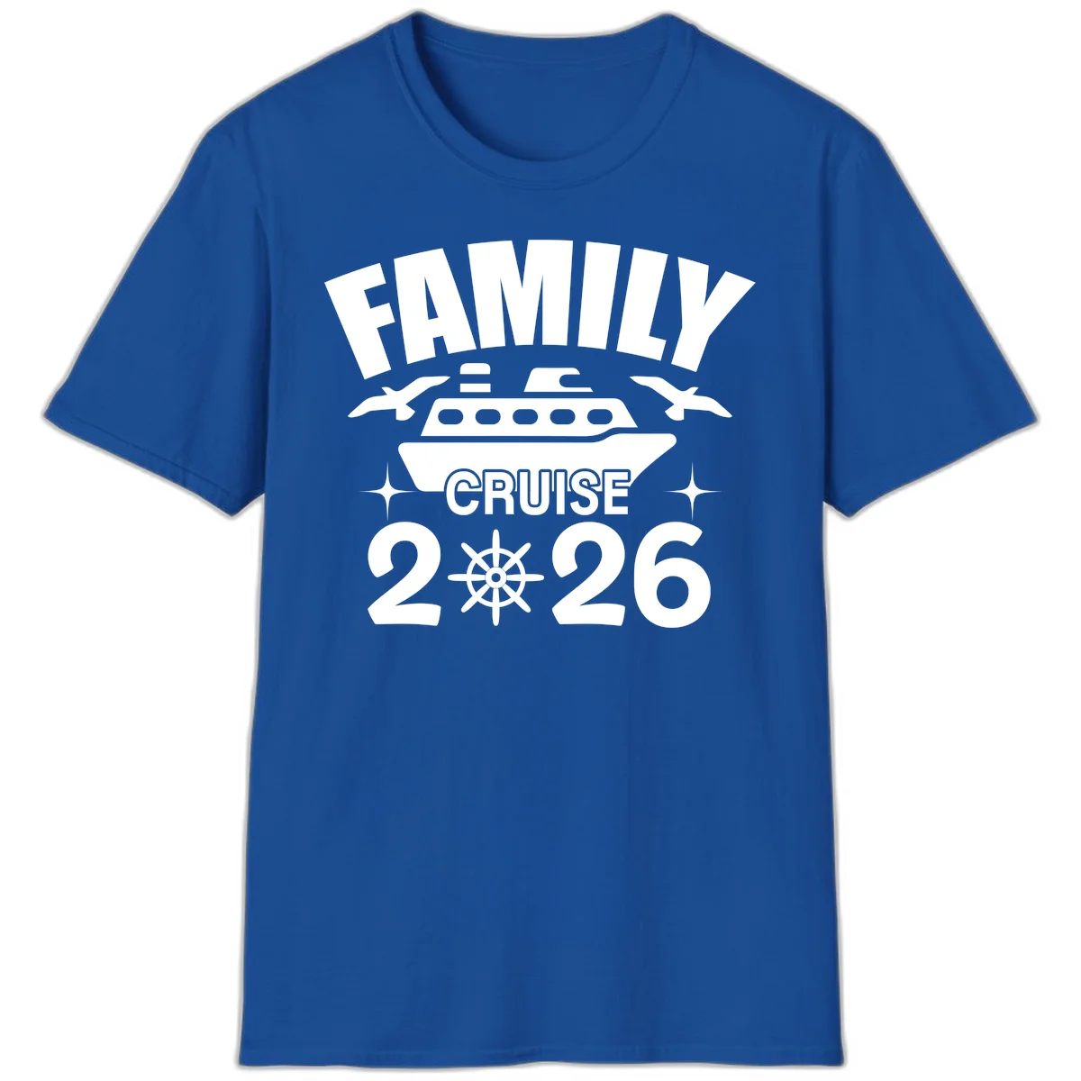 Family Cruise 2026 Matching Vacation T-Shirt in Royal