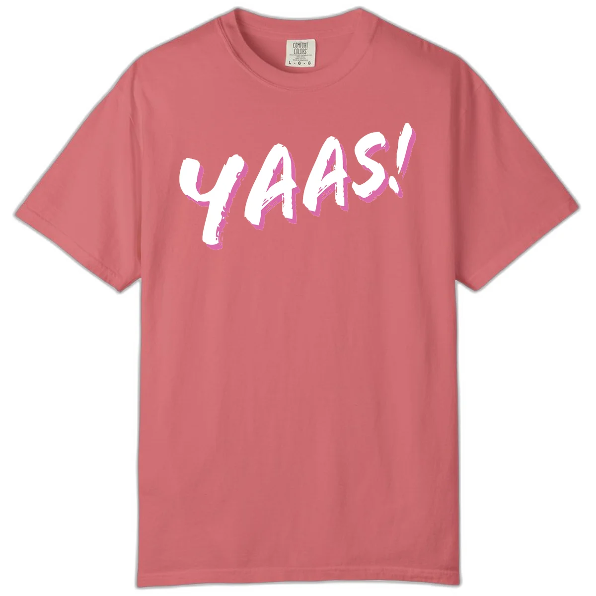 Abstract wavy shapes design with layered white and magenta flowing forms creating a three-dimensional modern art effect in Watermelon