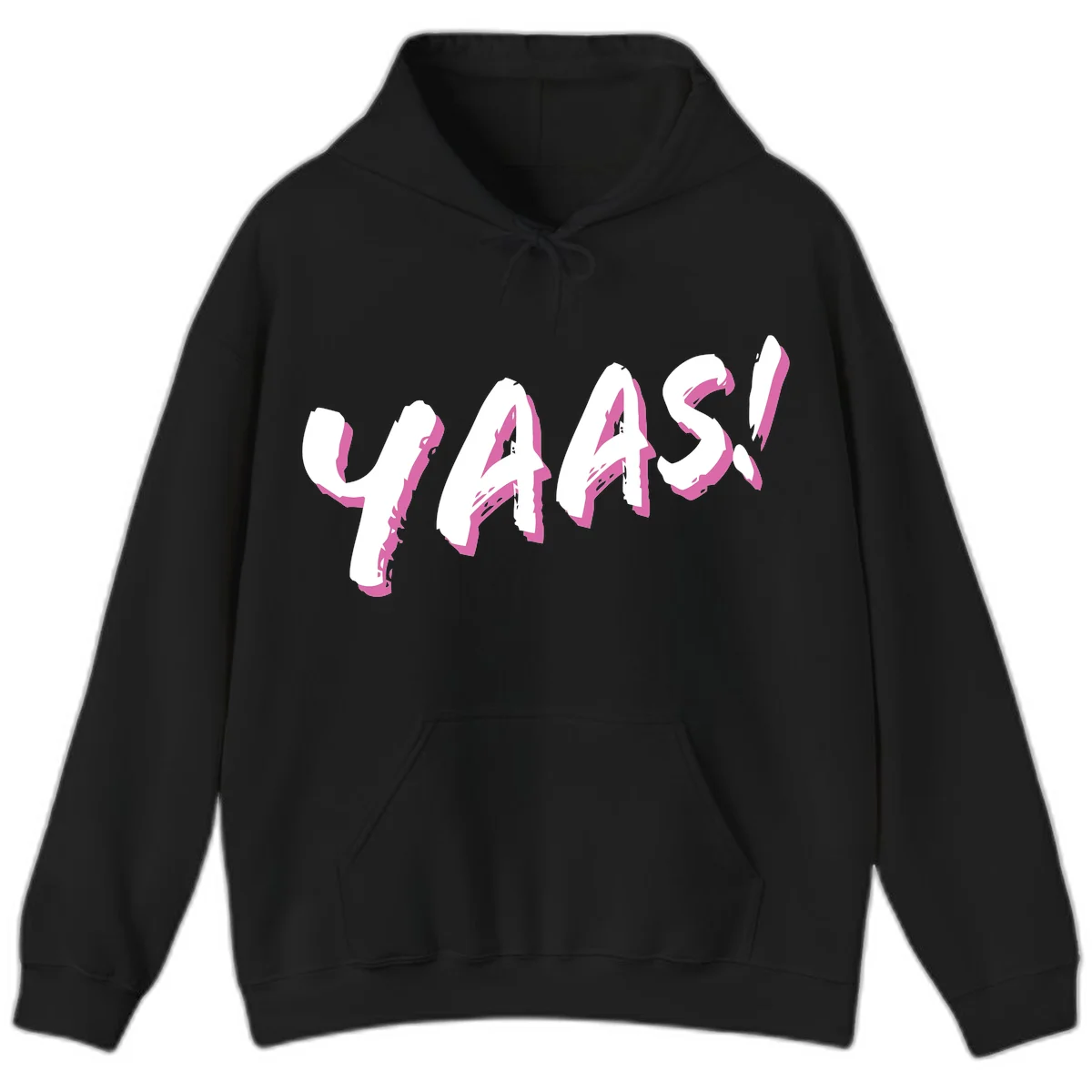 Abstract wavy shapes design with layered white and magenta flowing forms creating a three-dimensional modern art effect in Black