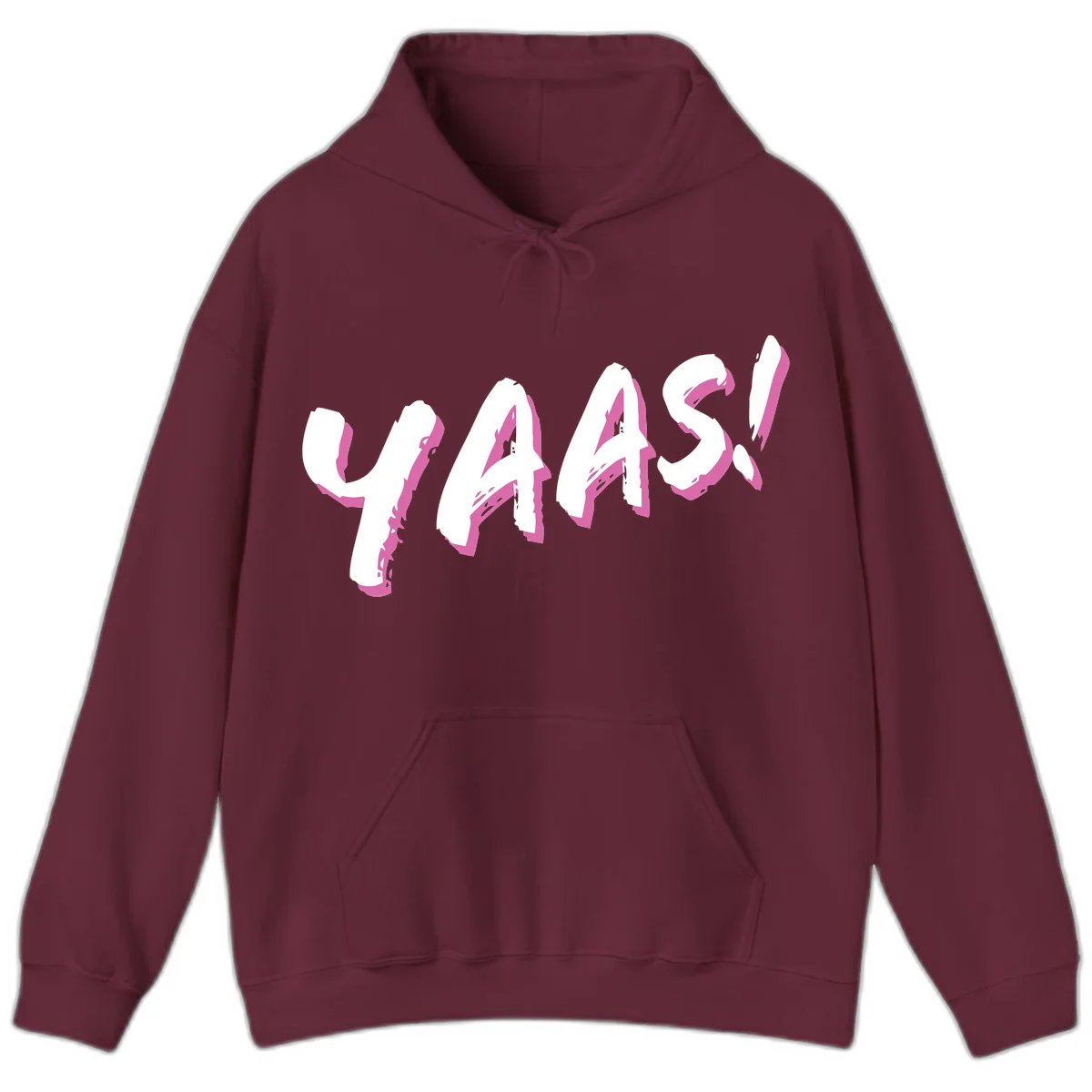 Abstract wavy shapes design with layered white and magenta flowing forms creating a three-dimensional modern art effect in Maroon