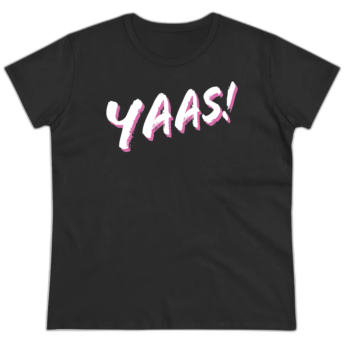 Abstract wavy shapes design with layered white and magenta flowing forms creating a three-dimensional modern art effect in Black