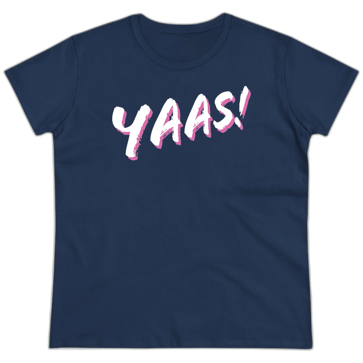 Abstract wavy shapes design with layered white and magenta flowing forms creating a three-dimensional modern art effect in Navy