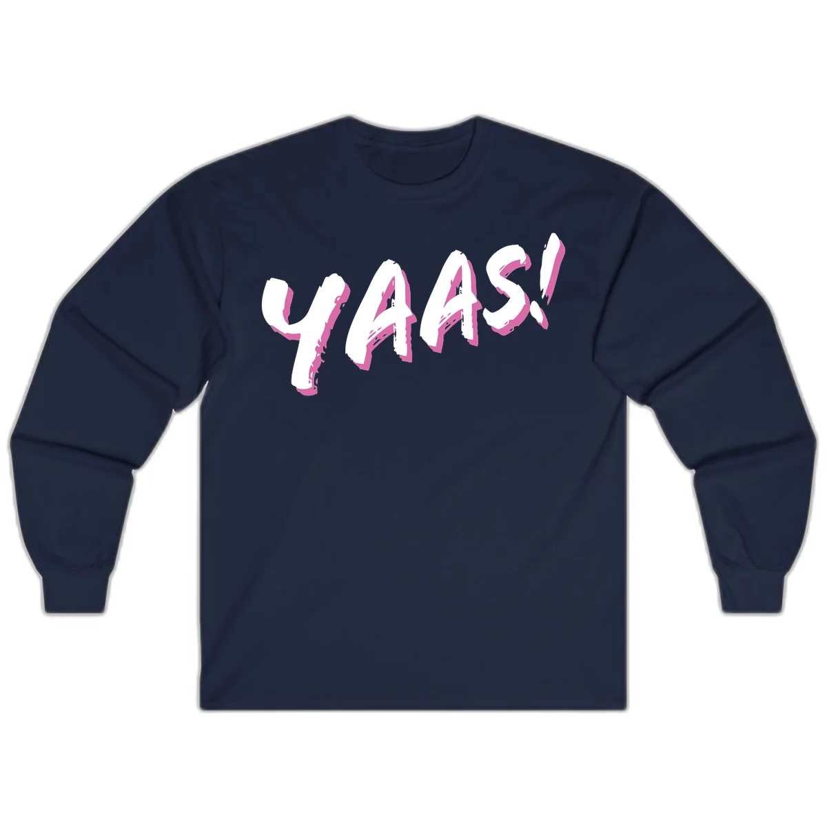 Abstract wavy shapes design with layered white and magenta flowing forms creating a three-dimensional modern art effect in Navy