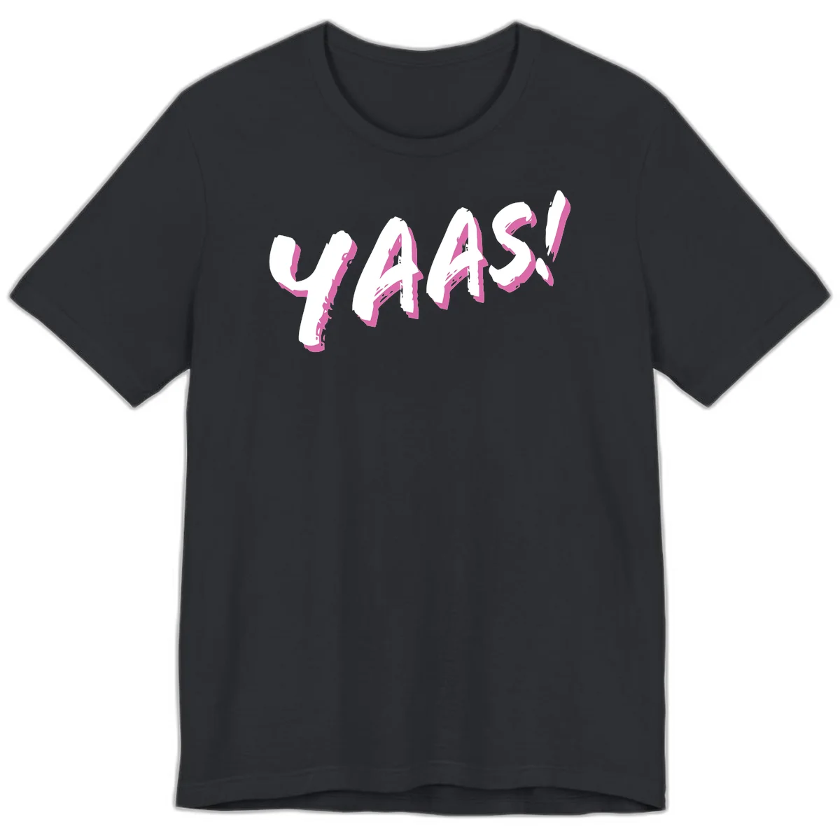 Abstract wavy shapes design with layered white and magenta flowing forms creating a three-dimensional modern art effect in Vintage Black