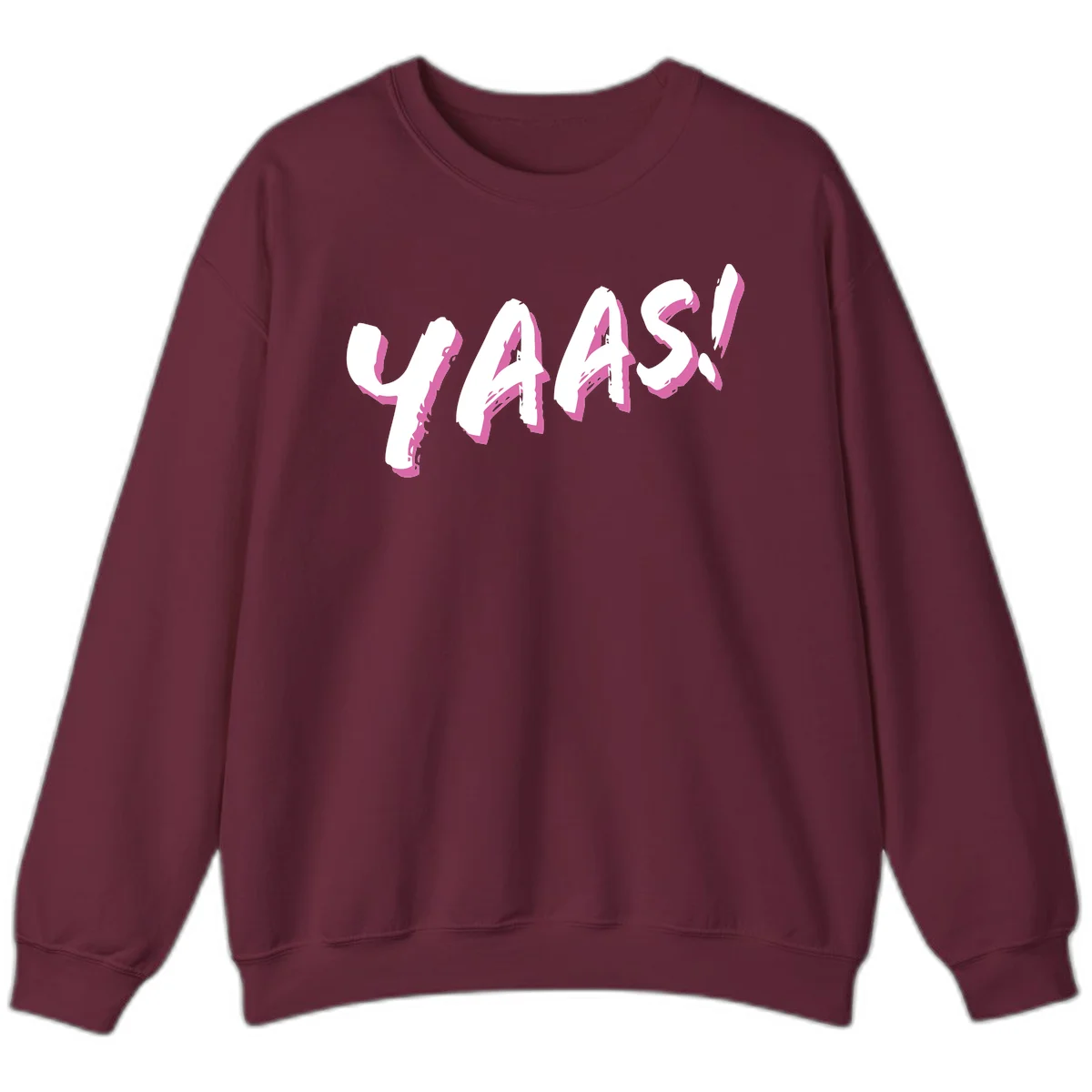 Abstract wavy shapes design with layered white and magenta flowing forms creating a three-dimensional modern art effect in Maroon