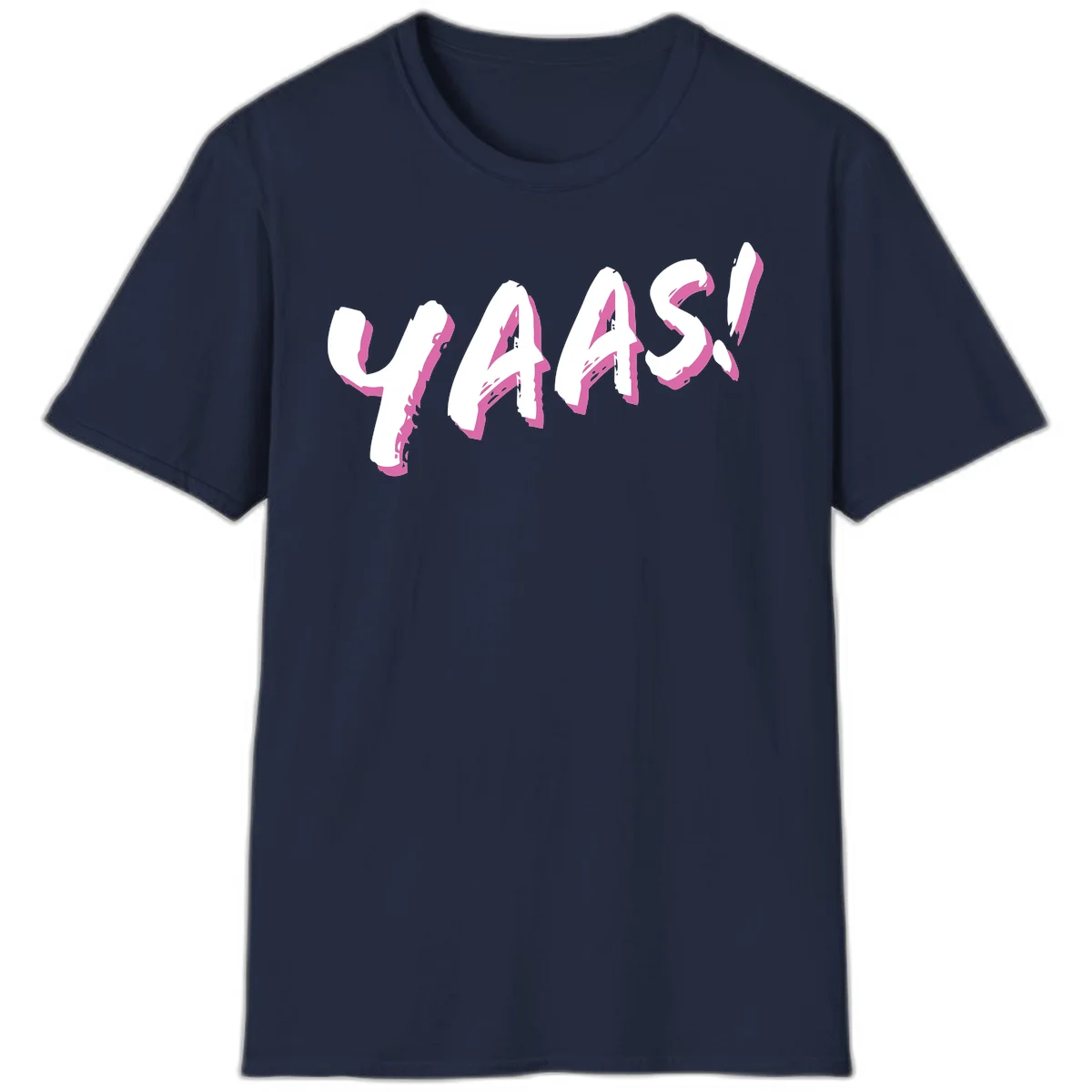 Abstract wavy shapes design with layered white and magenta flowing forms creating a three-dimensional modern art effect in Navy