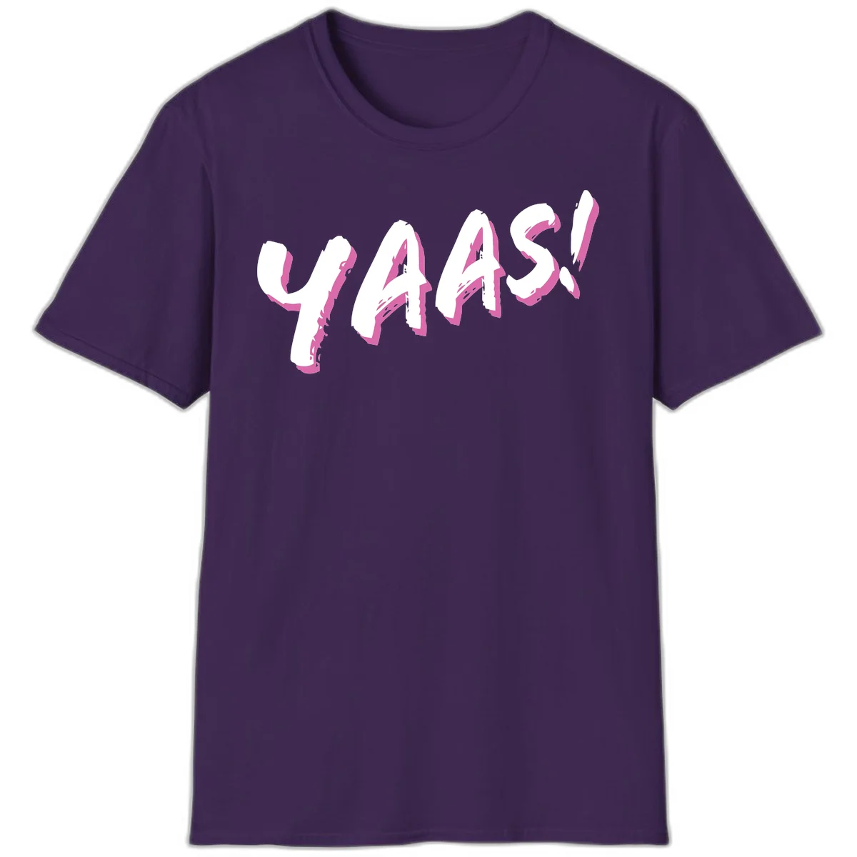 Abstract wavy shapes design with layered white and magenta flowing forms creating a three-dimensional modern art effect in Purple