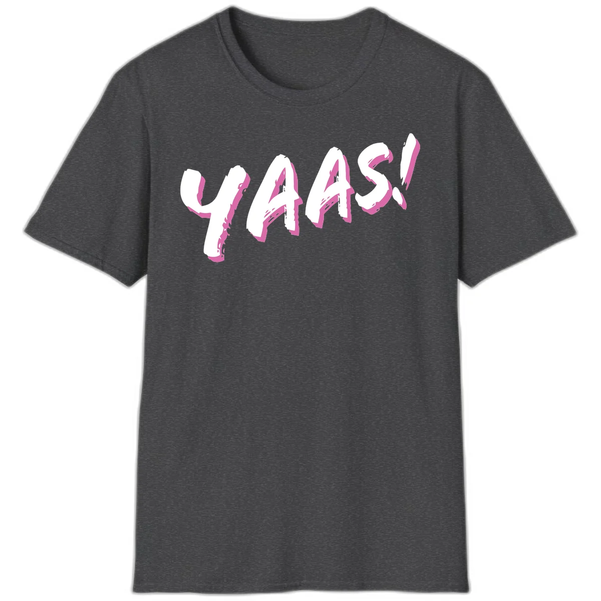 Abstract wavy shapes design with layered white and magenta flowing forms creating a three-dimensional modern art effect in Dark Heather