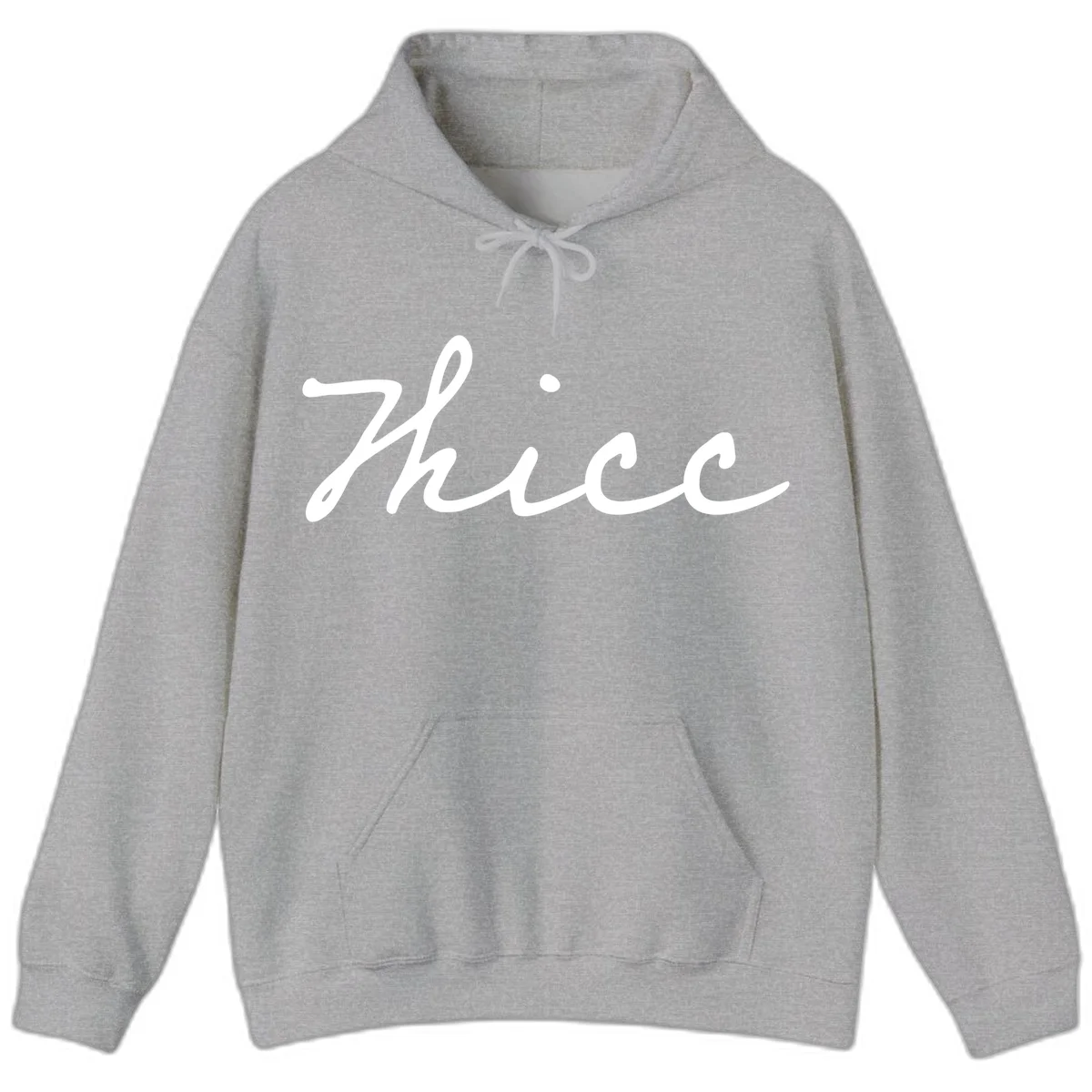 White cursive script spelling 'thee' with decorative dot on gray background in Sport Grey