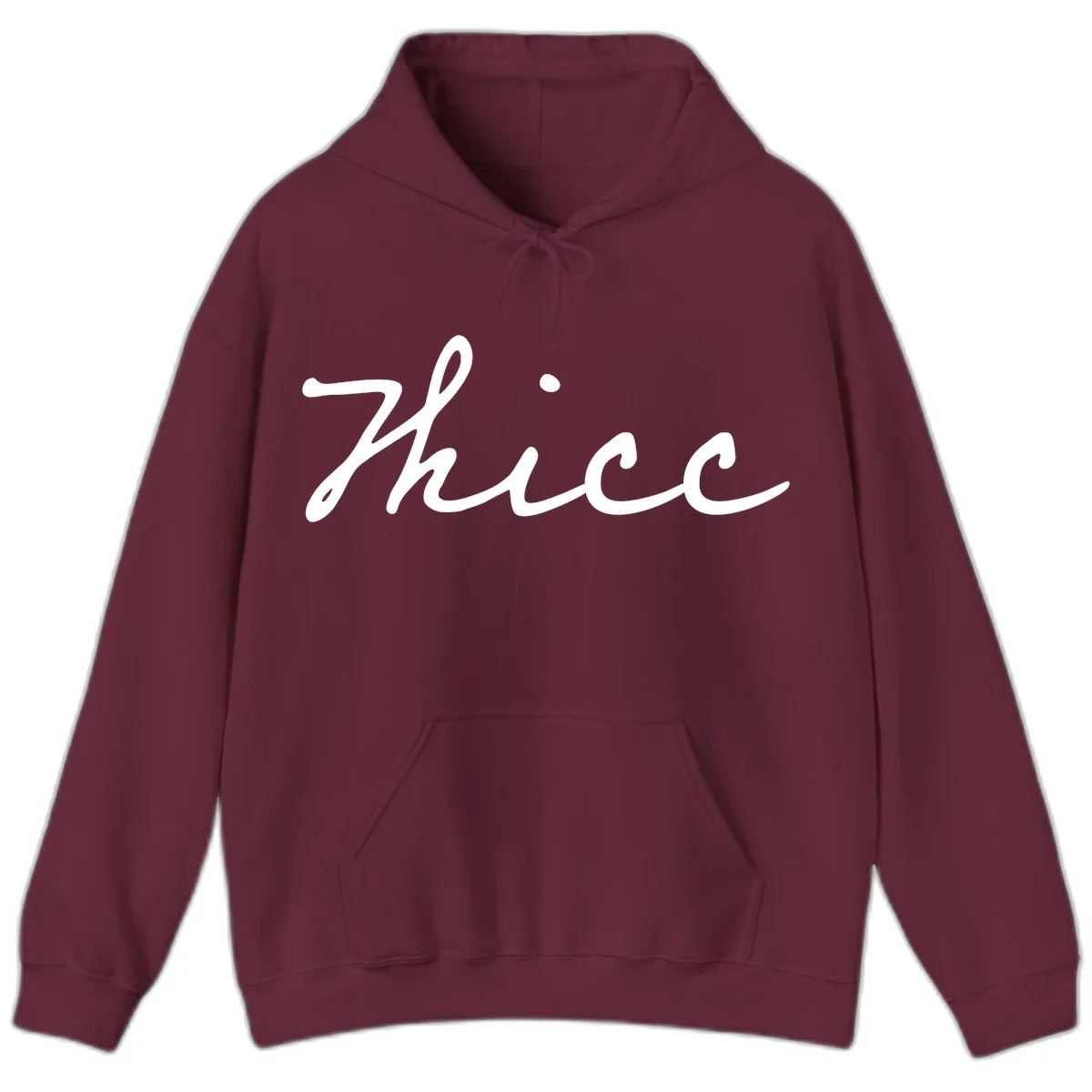 White cursive script spelling 'thee' with decorative dot on gray background in Maroon
