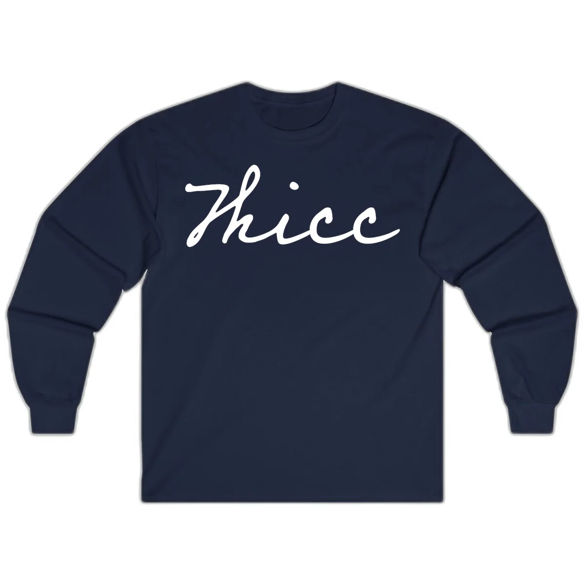 White cursive script spelling 'thee' with decorative dot on gray background in Navy
