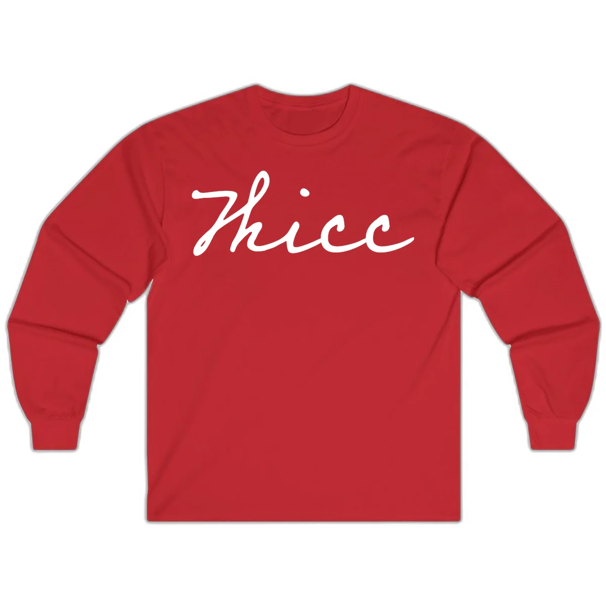 White cursive script spelling 'thee' with decorative dot on gray background in Red