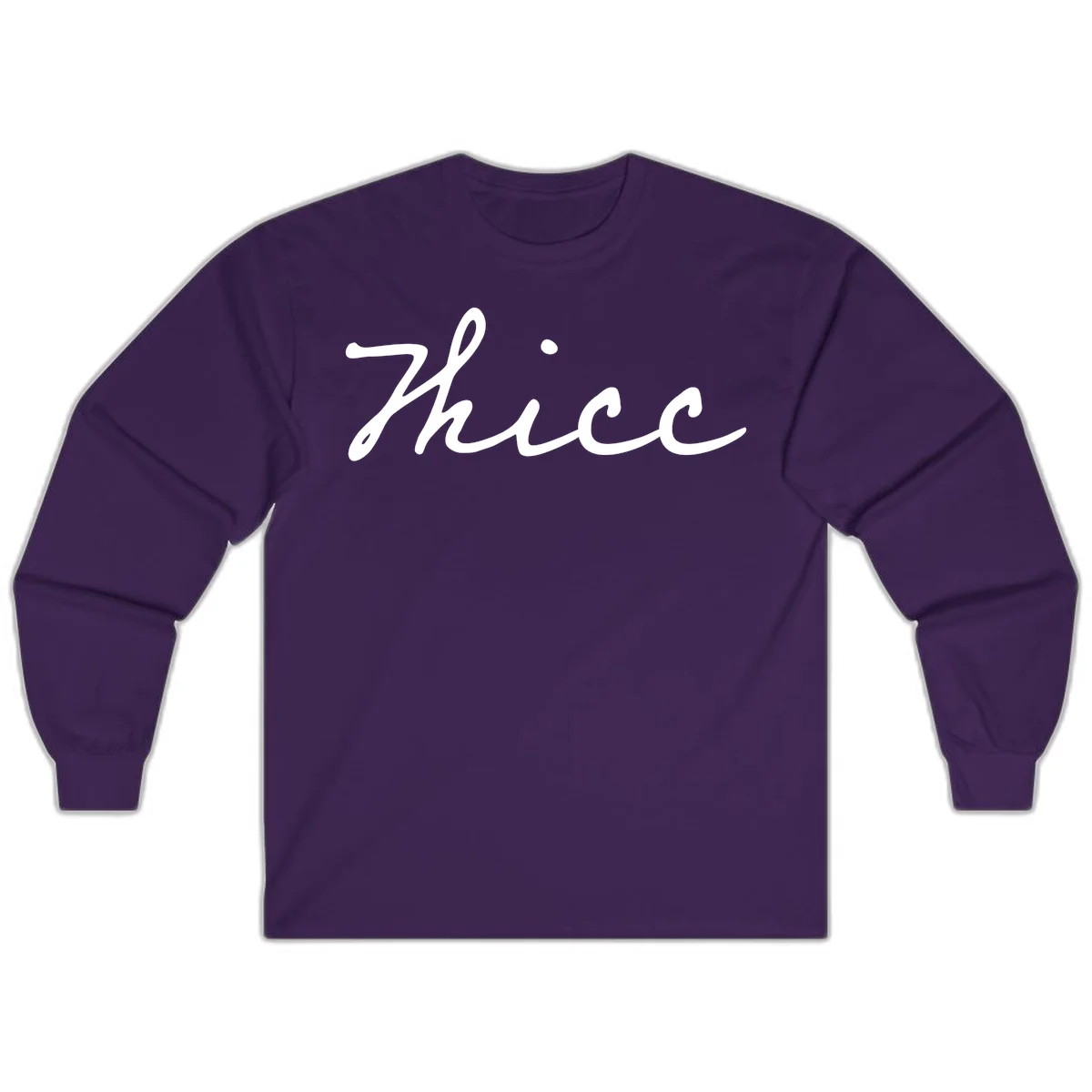 White cursive script spelling 'thee' with decorative dot on gray background in Purple
