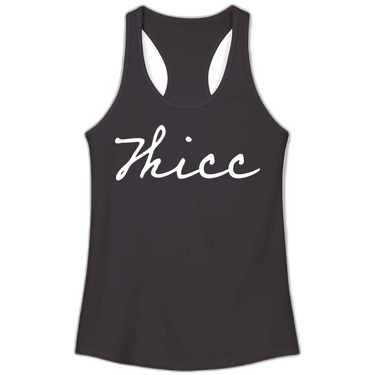 White cursive script spelling 'thee' with decorative dot on gray background in Black