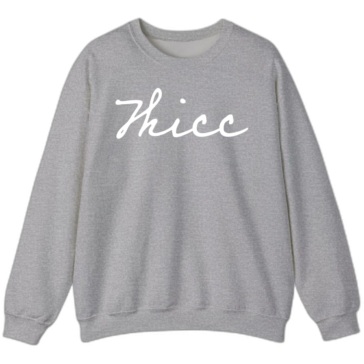 White cursive script spelling 'thee' with decorative dot on gray background in Sport Grey