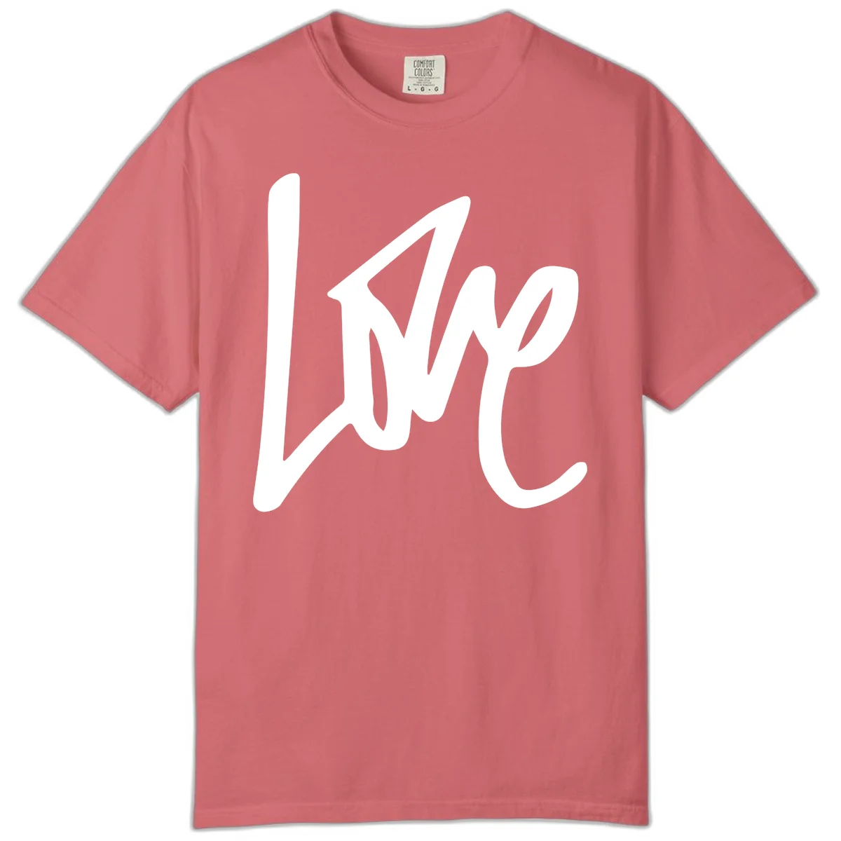 White lightning bolt with upward arrow design on gray background representing lightning-bolt-pride-power in Watermelon